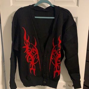 Kito wares Xl sweater black with flames